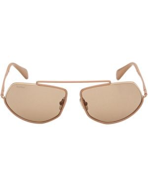Max Mara Joey Pilot Frame Sunglasses - Natural