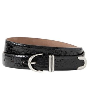 KHAITE Simple And Narrow Belt - Black