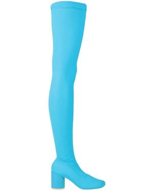 MM6 by Maison Margiela Square-Toed Geometric-Pattern Footwear And Tall Boots - Blue