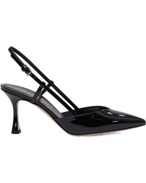 Ninalilou 70Mm Mya Slingback Patent-Leather Pumps - Black