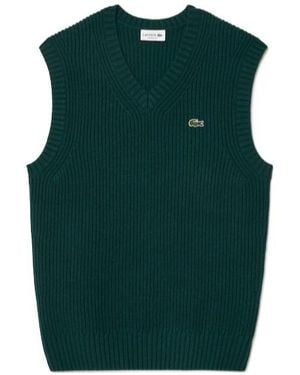 Lacoste Sleeveless Wool Vest - Green