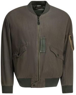 A.PRESSE L-2B Zip-Up Bomber Jacket - Gray