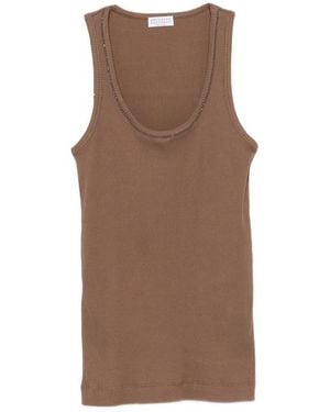 Brunello Cucinelli Sleeveless Top - Brown