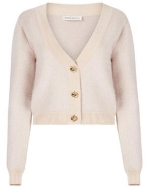 Nina Ricci Mohair Knit Cardigan Jumper - Natural