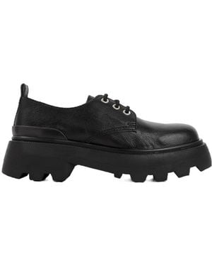 Ami Paris Ami Round Toe Lace-Up Shoes - Black