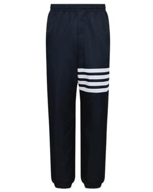 Thom Browne Four-Bar Ripstop Track Pants - Blue