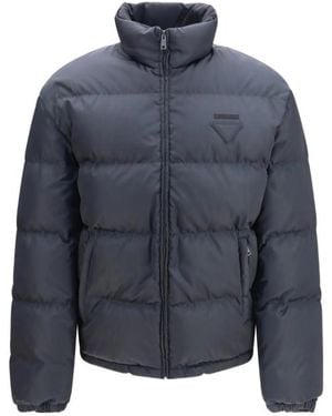 Prada Long-Sleeved Down Jacket - Blue