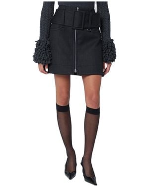 Patou Zipper Mini Skirt - Black