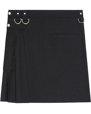 Givenchy High-Waisted Pleated Kilt Skirt - Black