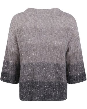 D.exterior Striped Jumper - Grey