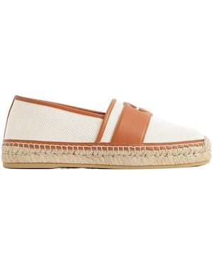 Gucci Logo Cut-Out Slip-On Espadrilles - Brown