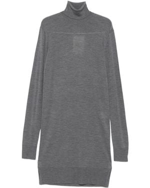 TOTEME Totême Turtleneck Long-Sleeve Dress - Grey