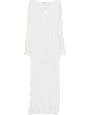 P.A.R.O.S.H. Long-Sleeved Midi Dress - White