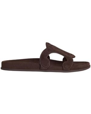 Celine Triomphe Slide - Brown