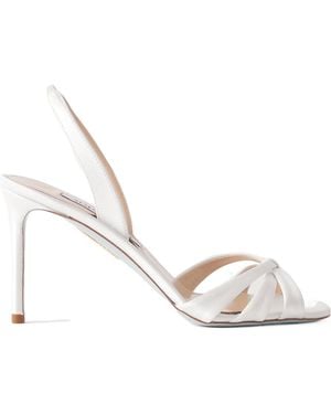 Aquazzura Satin Highheel Sandals - Metallic