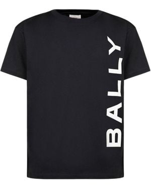 Bally Logo Printed Crewneck T-Shirt - Black