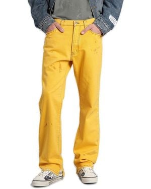 GALLERY DEPT. Flared Distressed Jeans - Yellow