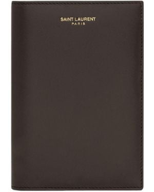 Saint Laurent Paris Passport Case - Black
