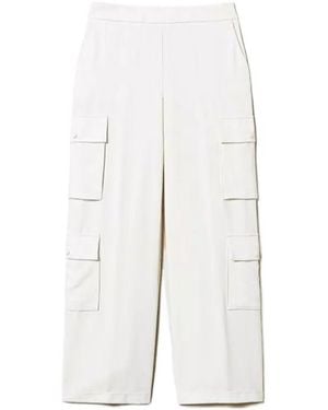 Twinset Palazzo Cargo Pants - White