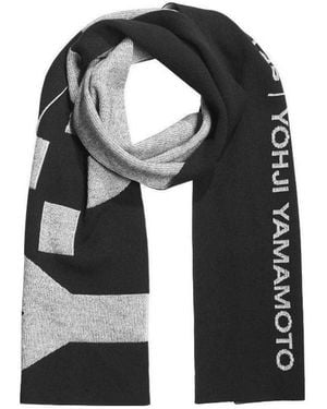 Y-3 Logo Intarsia Scarf - Black