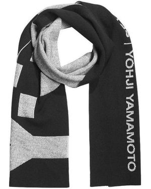 YOHJI さわし YAMAMOTO Y-3 KNIT SCARF 大判 ニットスカーフ