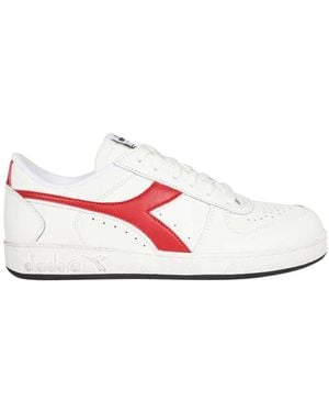 Diadora Logo Low Upper Board Shoes - White
