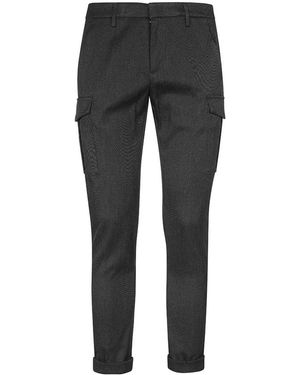 Dondup Turn-Up Hem Cargo Trousers - Black