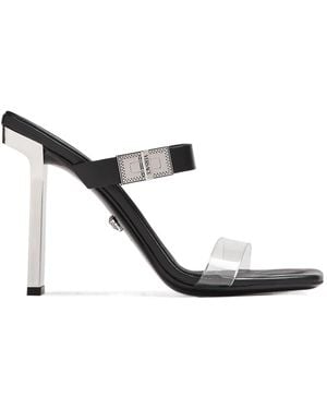 Versace Heeled Slippers - White