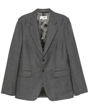 MM6 by Maison Margiela Frayed-Edge Blazer - Grey