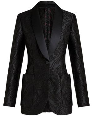 Etro Silk Jacquard Blazer - Black