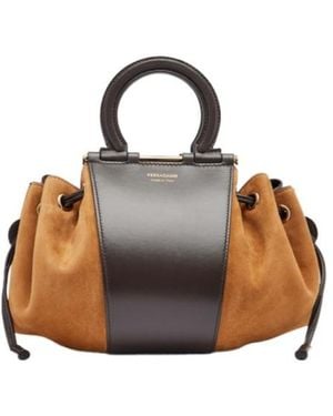 Ferragamo Mini Bucket Bag - Brown