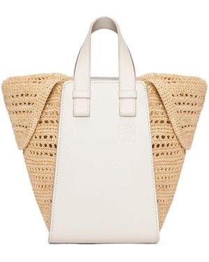 Loewe Small Woven Shoulder Bag - White