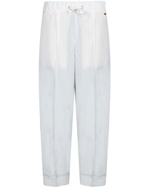 Herno Drawstring Tapered-Leg Trousers - White