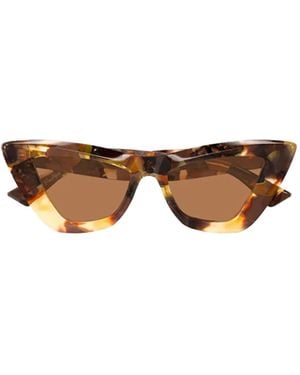Bottega Veneta Eyewear Cat-Eye Frame Sunglasses - Multicolour