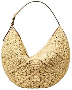 Tory Burch T Monogram Balloon Bag - Metallic