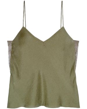 Ba&sh Side Lace Detail Camisole - Green