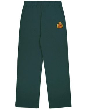 Sporty & Rich Ny Crest Embroidered Wide Sweatpant - Green