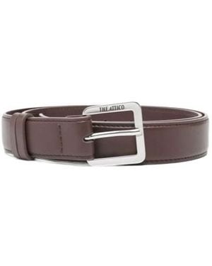 The Attico The Logo Engraved Belt - White