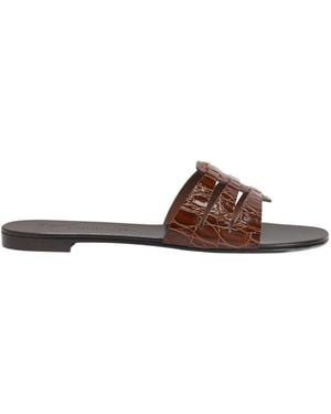 Giuseppe Zanotti Adheline Strappy Slide Sandals - Brown