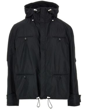 Ferragamo Rope And Hooded Casual Jacket - Black