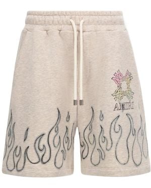 Amiri Ma Quad Flames Sweatshorts - Natural