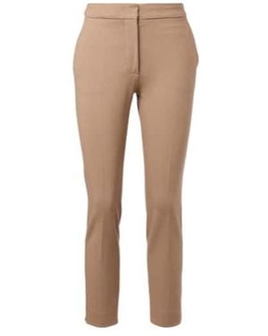 Max Mara Pegno Cropped Jersey Trousers - Natural