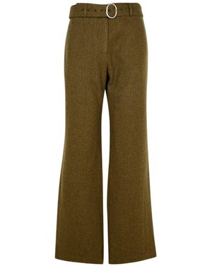 Jil Sander Belt-Loop Casual Pants - Green
