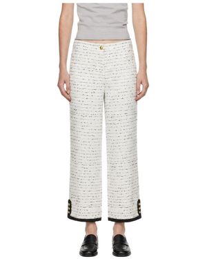 Marissa Chiara Button Casual Trousers - White