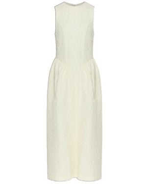 ROTATE BIRGER CHRISTENSEN Embossed Sleeveless Maxi Dress - White