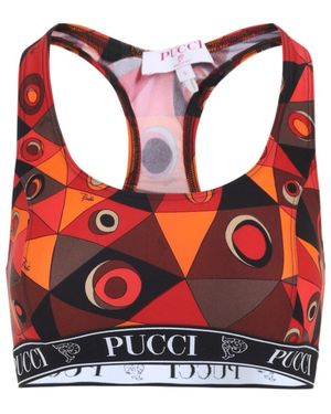 PUCCI Pucci Geometric Racerback Performance Bra - Red