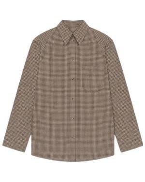 Nanushka Arleen Chest-Pocket Shirt - Gray