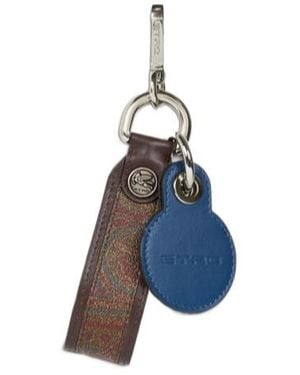 Etro Paisley Strap Keyring - Blue