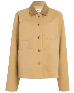 KHAITE Collared Casual Jacket - Natural