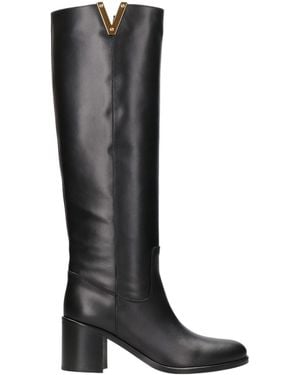 Via Roma 15 Round-Toe Ankle Boots - Black